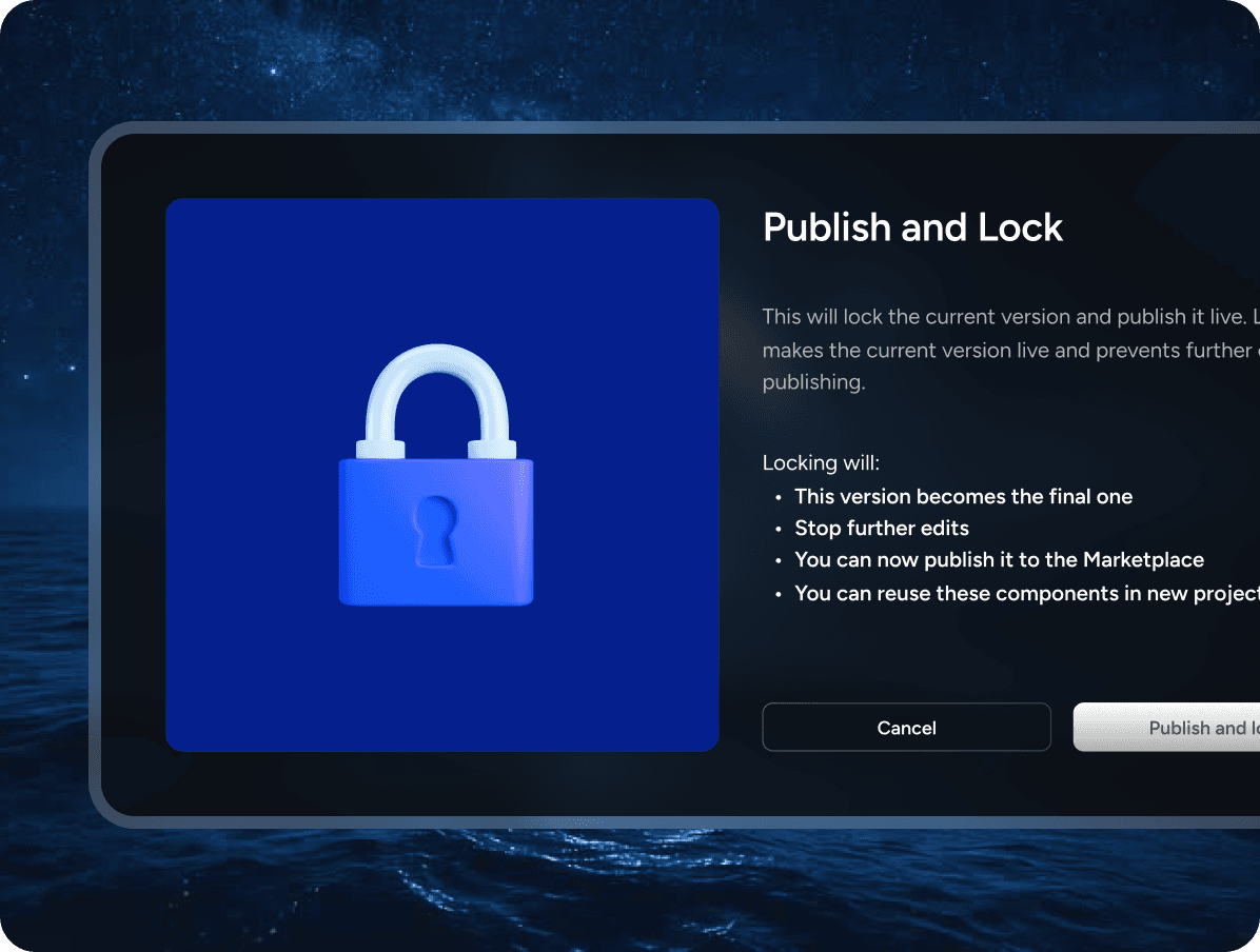 Lock & upload your project