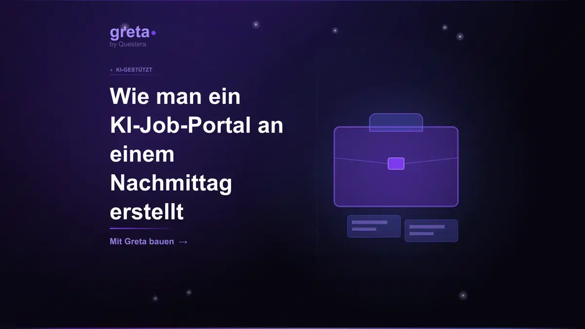 Wie man ein KI-Job-Portal an einem Nachmittag erstellt