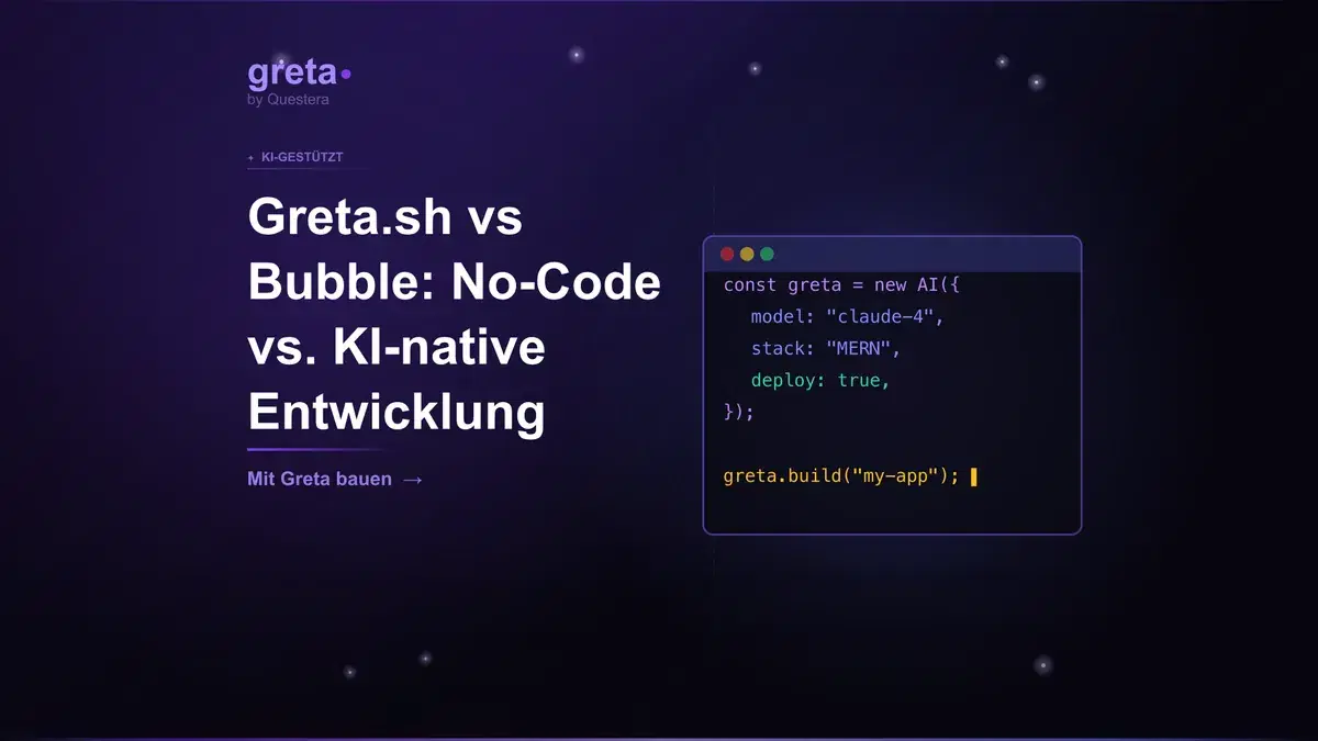 Greta.sh vs Bubble: No-Code vs. KI-native Entwicklung 2026
