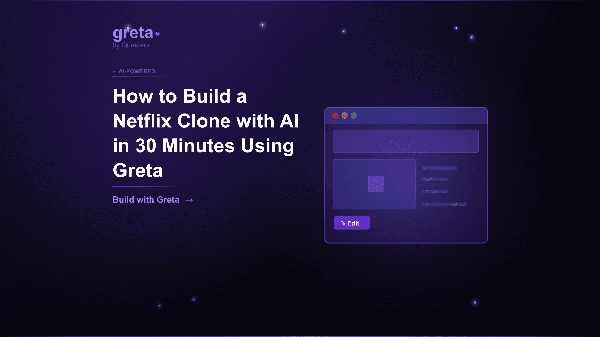 How to Build a Netflix Clone with AI in 30 Minutes Using Greta