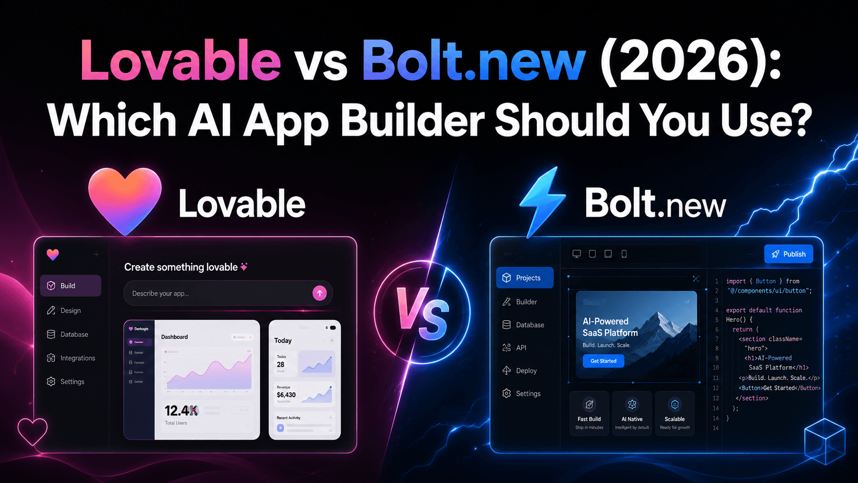 Lovable vs Bolt.new (2026): Which AI App Builder Should You Use?