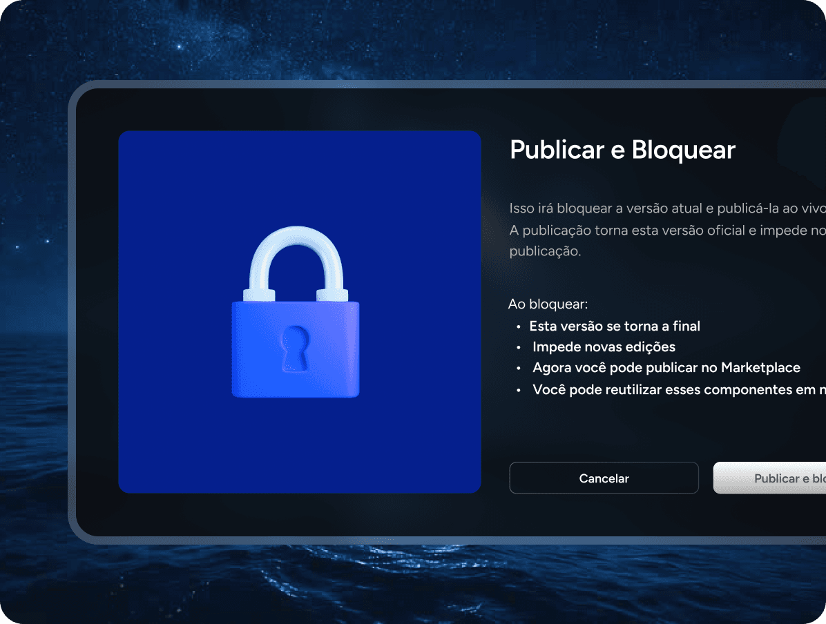Bloqueie e envie seu projeto