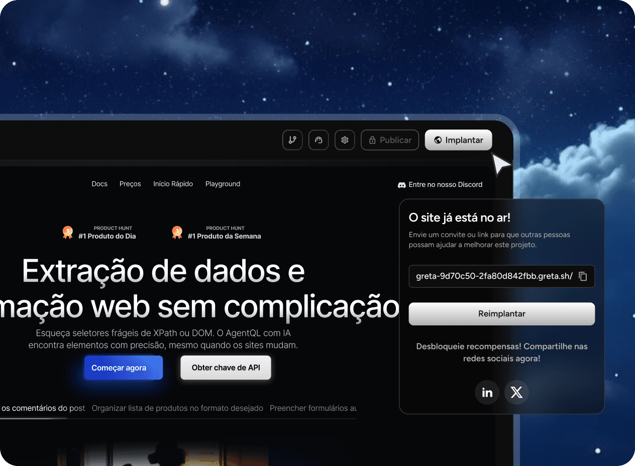 Publique com um clique